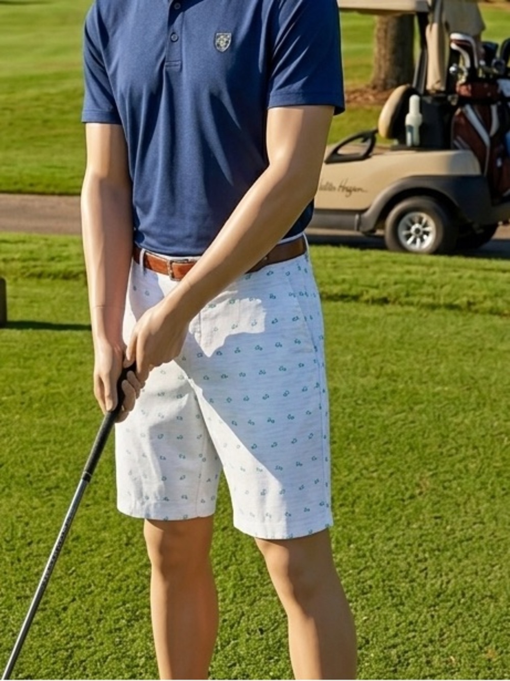 Walter Hagen Performance Shorts with Golf Cart Print Size 36